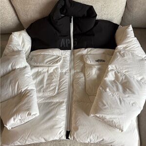 Black and White Puffer Jacket